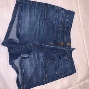 High Rise button up shorts